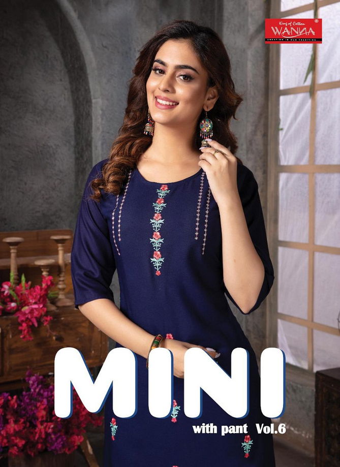 Wanna Mini 6 Latest Fancy Designer Festive Wear Heavy Rayon Top With Bottom Collection